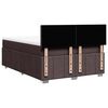 vidaXL Cama box spring con colch&oacute;n tela marr&oacute;n oscuro 140x190 cm