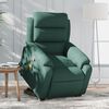vidaXL Sillón reclinable de masaje elevable terciopelo verde oscuro