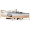 vidaXL Estructura de cama sin colch&oacute;n madera de pino blanco 150x200 cm