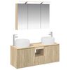 vidaXL Juego de Muebles de Ba&ntilde;o 4 uds. Roble Sonoma