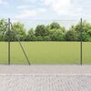 vidaXL Poste de Valla Gris 50 x 1,5 m (malla de 13 mm) Acero y PVC