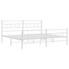 vidaXL Estructura cama sin colch&oacute;n con estribo metal blanco 200x200 cm