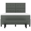 vidaXL Cama tipo Box Spring con colch&oacute;n Gris oscuro 140 x 200 cm tela