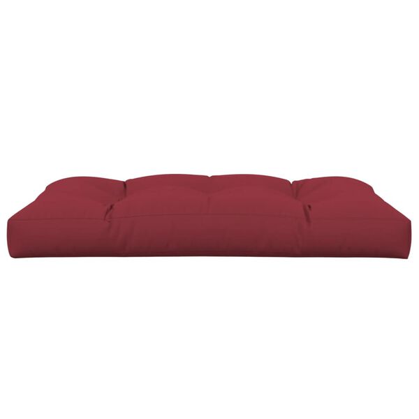 vidaXL Coj&iacute;n para muebles de palets tela rojo tinto 120x80x12 cm