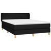 vidaXL Cama box spring con colch&oacute;n tela negro 140x190 cm