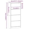 vidaXL Armario Zapatero con estante Roble artesanal 80 x 21 x 163,5 cm