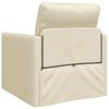vidaXL Sofá cama de suelo 2 en 1 cuero sintético crema 112x174x55 cm