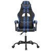 vidaXL Silla gaming cuero sint&eacute;tico negro y azul