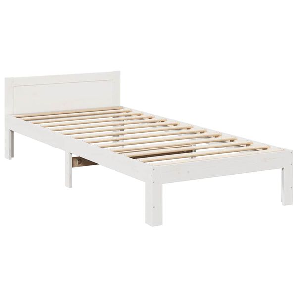 vidaXL Estructura de cama familiar sin colch&oacute;n blanco 270x200 cm