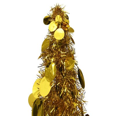 vidaXL Árbol de Navidad artificial emergente PET dorado 120 cm