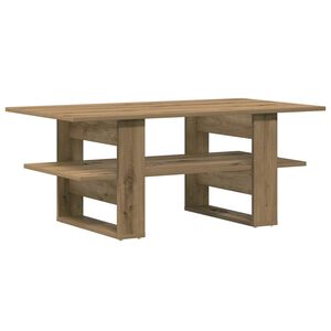 vidaXL Mesa de centro madera ingenier&iacute;a roble artesanal 102x55x42cm