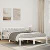 vidaXL Cama extralarga sin colch&oacute;n madera maciza pino blanca 160x210cm