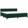 vidaXL Cama box spring con colch&oacute;n terciopelo verde oscuro 200x200 cm