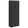 vidaXL Juego de armarios 2 pcs Negro Madera de ingenier&iacute;a
