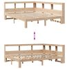 vidaXL Cama con estanter&iacute;a sin colch&oacute;n madera maciza de pino 140x190cm