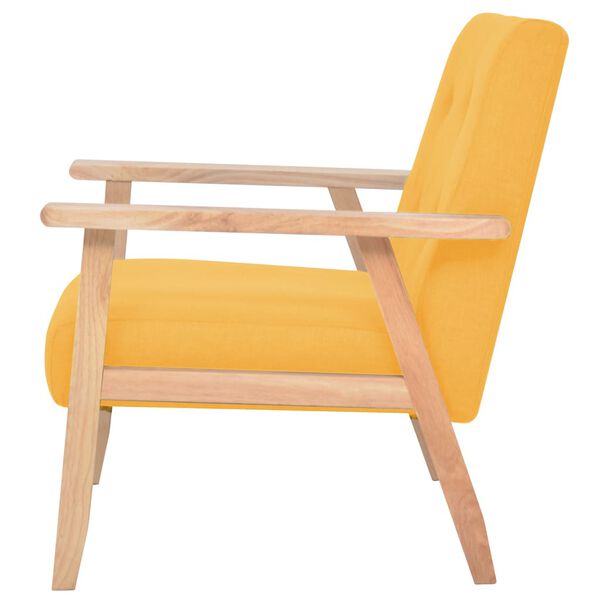 vidaXL Sill&oacute;n de tela amarillo