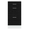 vidaXL Gabinete Base de Cocina con caj&oacute;n Roble Negro 40 x 46 x 81,5 cm