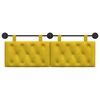 vidaXL Cabecera Colgante Amarillo 130 x 55 x 7 cm Terciopelo