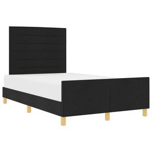 vidaXL Estructura de cama con cabecera Negro 120 x 190 cm tela