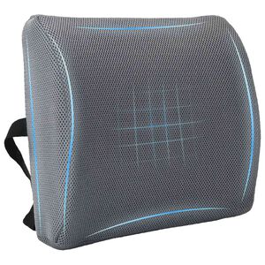 vidaXL Almohada lumbar Gris Espuma Viscoel&aacute;stica 36 x 30 x 12 cm