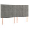 vidaXL Cabecero gris claro 180x5x118/128 cm terciopelo