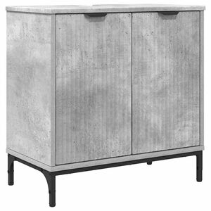 vidaXL Gabinete de Lavabo para Ba&ntilde;o Gris Concreto 60,5 x 33,5 x 61 cm