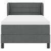 vidaXL Cama tipo Box Spring con colch&oacute;n Gris oscuro 90 x 190 cm tela