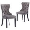vidaXL Sillas de comedor 2 unidades terciopelo gris