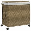 vidaXL Cesto para ropa sucia con ruedas rat&aacute;n 60x35x60,5 cm