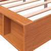 vidaXL Cama sin colch&oacute;n madera maciza de pino marr&oacute;n cera 160x200 cm