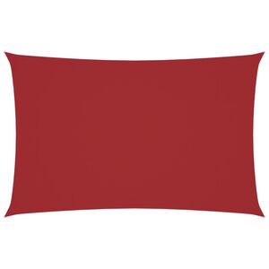 vidaXL Toldo de vela rectangular tela Oxford rojo 2x4,5 m