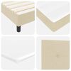 vidaXL Cama tipo Box Spring con colch&oacute;n Crema 200 x 160 cm Poli&eacute;ster
