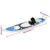 vidaXL Set de tabla de paddle surf hinchable azul marino 360x81x10 cm