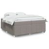 vidaXL Cama box spring con colch&oacute;n tela gris taupe 200x200 cm