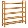 vidaXL Zapatero con 5 estantes madera maciza de roble 100x27x100 cm