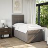 vidaXL Cama box spring con colch&oacute;n tela gris taupe 80x200 cm