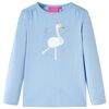 vidaXL Camiseta infantil de manga larga azul claro 104