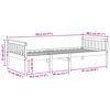 vidaXL Cama de niños sin colchón madera maciza pino marrón 75x190 cm