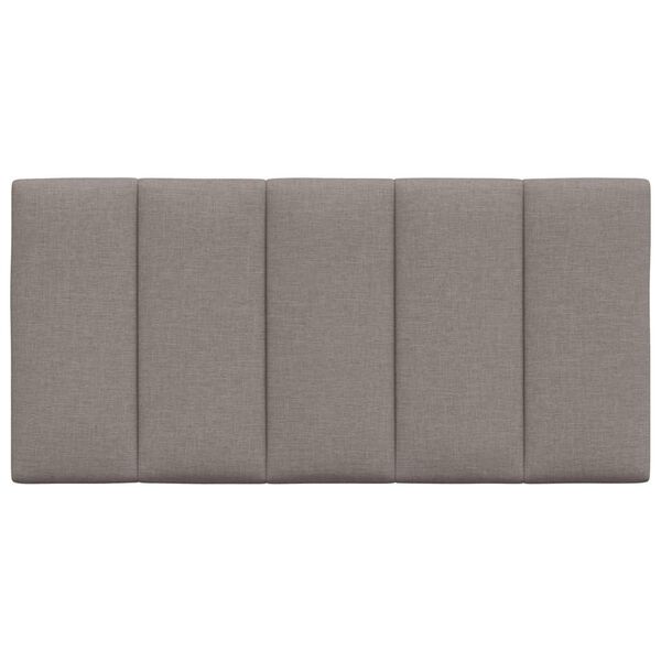vidaXL Cabecero de cama acolchado Hanko tela gris taup&eacute; 100 cm