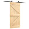 vidaXL Puerta Corredera 95 x 210 cm Natural y negro