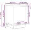 vidaXL Mesilla de noche con luces LED madera vieja 38x34x50 cm