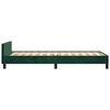 vidaXL Estructura de cama sin colch&oacute;n terciopelo verde oscuro 90x200cm