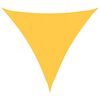 vidaXL Toldo de vela triangular tela Oxford amarillo 4,5x4,5x4,5 m