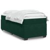 vidaXL Cama box spring con colch&oacute;n terciopelo verde oscuro 80x200 cm