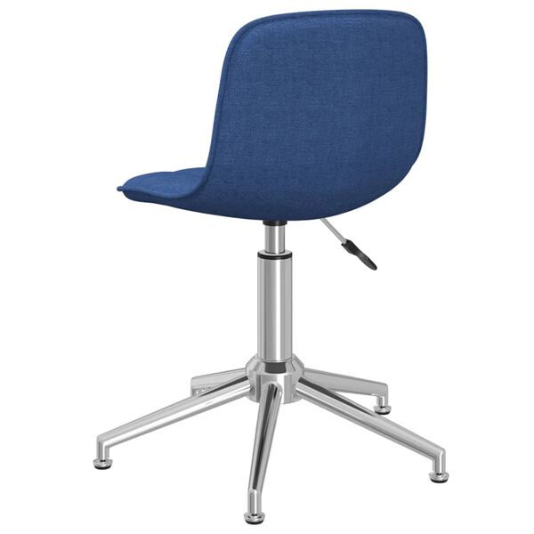 vidaXL Silla de oficina giratoria de tela azul