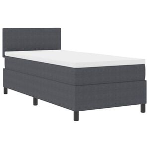 vidaXL Cama Box Spring LED Gris Oscuro y 80 x 200 cm Tela de Pana