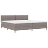 vidaXL Cama Box Spring LED con cabecera Taup&eacute; 200 x 200 cm tela