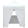vidaXL Carpa plegable profesional con 4 paredes acero blanco 2x2 m