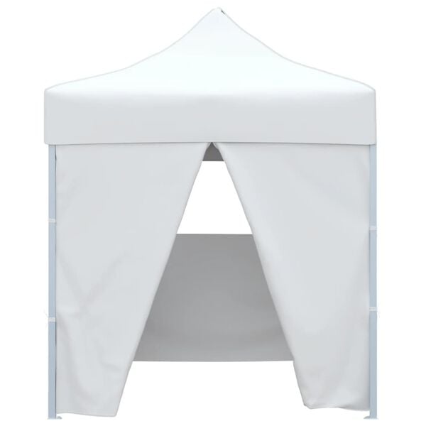 vidaXL Carpa plegable profesional con 4 paredes acero blanco 2x2 m
