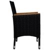 vidaXL Juego comedor jard&iacute;n 9 pzas madera maciza rat&aacute;n sint&eacute;tico negro